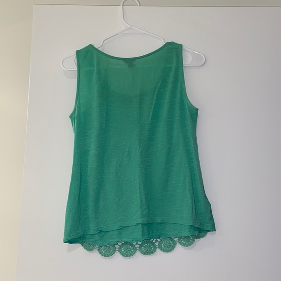 Banana Republic Green Crocheted Sleeveless Top - Picture 3 of 6